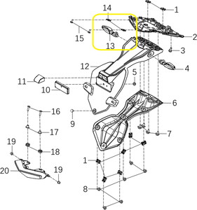 KOVE 125R/250R/250RR Arka Sinyal sol