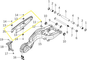 JAWA 500F Arka Tekerlek Zincir Sürtünme Lastiği