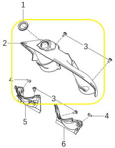 KOVE 510F/JAWA 500F Kontak Muhafaza Plastiği