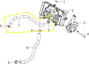 QJ SRT550X Radyatör Hortumu Kısa