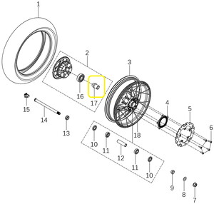 QJ SVT650X Arka Tekerlek Mesafe Burcu