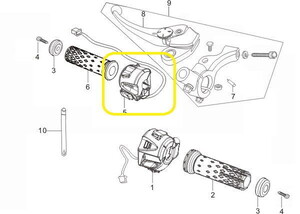 BAROSSA GV650 Sinyal Anahtarı sol