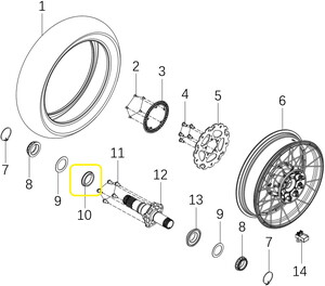 KOVE 510F/JAWA 500F Arka Tekerlek Burcu Sol