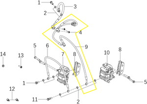 QJ ATR125 Ön Fren Hidrolik Hortumu Alt