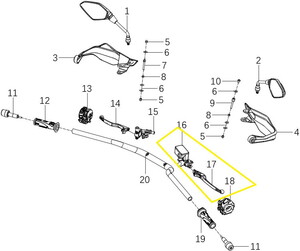 KOVE 510X Ön Fren Merkezi Üst Komple