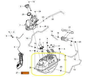 QJ VPS125/LTM125 Benzin Deposu