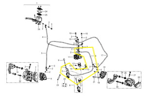 JAWA 500X Ön Abs Metal Boru Girişi