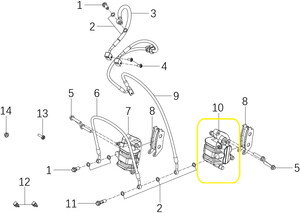KOVE 510X/F/JAWA 500X/F Ön Fren Merkezi Alt Sağ