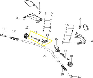 BAROSSA JEDI750 Debriyaj Kolu Kütüklü sol
