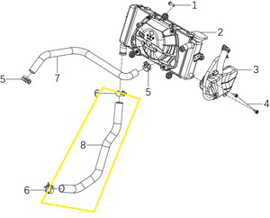 QJ SRK125S Radyatör Hortumu A