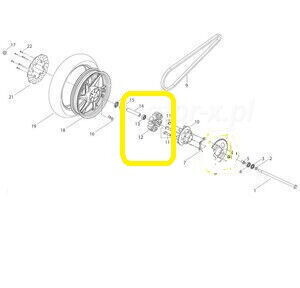 KOVE 510X/JAWA 500X Arka Tekerlek Göbeği Kaplin L
