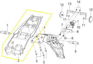 QJ FORTRESS250 Arka Sele altı Çamurluk Plastiği