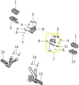 KOVE 510X/JAWA 500X Ön Basamak Braketi Sağ