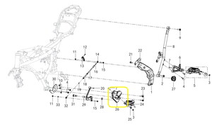 QJ SRV550ST Ön Basamak Braketi sol