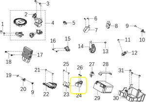KOVE MX250 Marş Rolesi