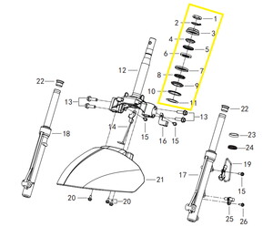 QJ VPS125/LTM125 Furç Yatağı Takım