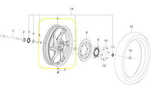 BAROSSA CLASSIC125 Arka Tekerlek Jantı