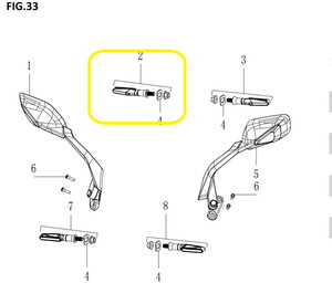 BAROSSA JEDI750 Arka Sinyal sağ