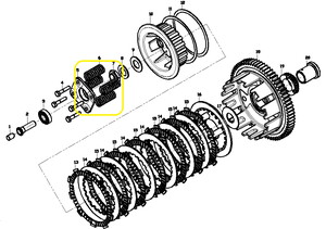 JAWA 500X Debriyaj Baskı Sacı Yayı Set
