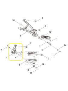 KOVE 125R/250R Ön Basamak Braketi sol