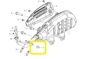 BAROSSA ADV125 Egzoz Contası