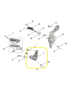 KOVE 125R/250R Ön Basamak Braketi sağ