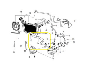 QJ SRK125S Radyatör Tahliye Hortumu