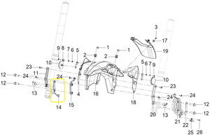 QJ SRK400RR Ön Çamurluk Bağlantı Braketi