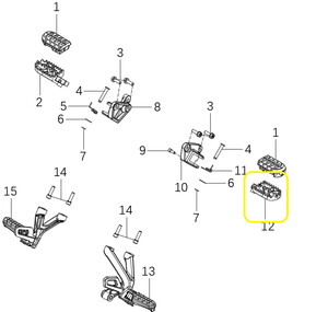 KOVE 510X/JAWA 500X Ön Basamak Sağ