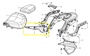 QJ SRV550ST Sele Altı Kapağı sağ