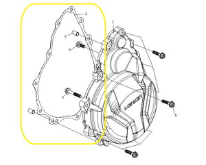 JAWA 500X Karter Contası sol
