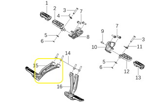 JAWA 500F/KOVE 510F Arka Basamak Braketi Sol