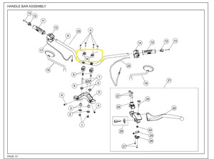 JAWA CLASSIC300CL Direksiyon Tutucu Üst