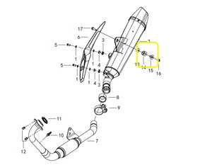 QJ SRK125S Egzoz Bağlantı Takozu