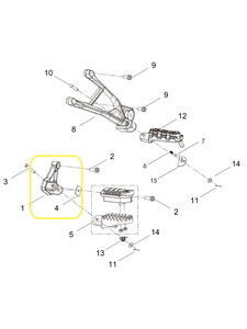KOVE 510X/JAWA 500X Ön Basamak Braketi Sol