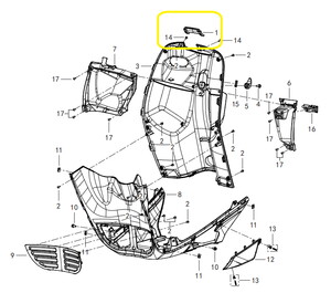 QJ LTM125 İç Kutu Üst Kapağı kahverengi