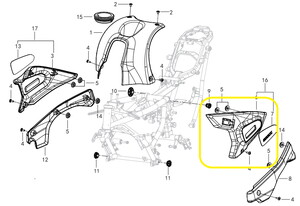 QJ SRV550ST Benzin Deposu Yan Kapağı Metalik/sağ