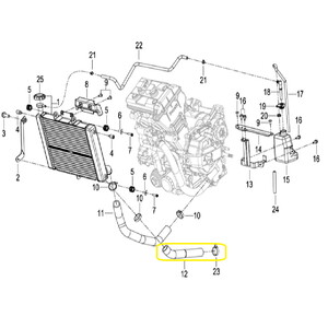 BENELLİ 502-C RADYATÖR BORUSU 06251P080000 X21