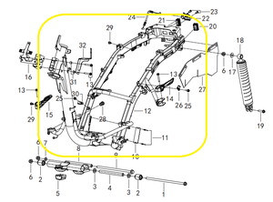  QJ   LTM 125 MOTOR ŞASESİ