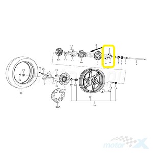 QJ SRK 125 S ARKA DİŞLİ GÖBEĞİ VİDA SETİ S30