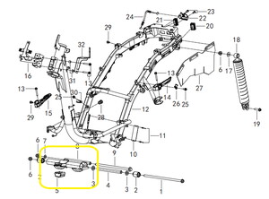 QJ VPS 125/ LTM 125 MOTOR ASKI BRAKETİ