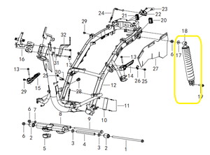  QJ LTM 125 ARKA AMORTİSÖR