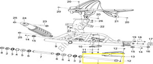 BENELLİ 502-C ARKA MAFSA MİL BURÇ 53006P100100 X22