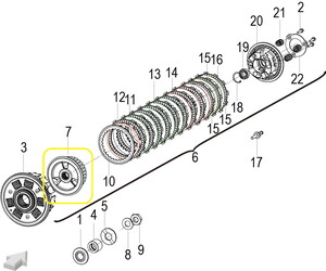  QJ SRK 125 S DEBRİYAJ İÇ GÖBEĞİ S26