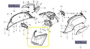 QJ LTM 125 ARK ORTA  BİRLEŞTİRİCİ BEYAZ