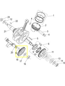 QJ SRK 125 S DENGE MİLİ DİŞLİSİ S11