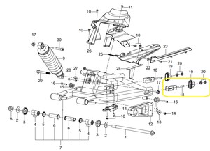 QJ SRK 125 R EGZANTRİK ZİNCİR GERGİ ANAHTARI R10