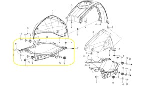 QJ SRK 125 R DEPO DEKORATİF İÇ KAPAK GÜMÜŞ SAĞ