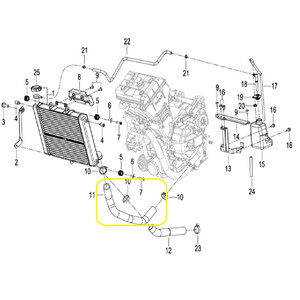 BENELLİ 502-C RADYATÖR BORUSU 06211P080000 X21