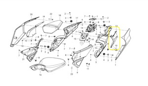 QJ SRK 400 RR ARKA KUYRUK SOL İÇ GRENAJ KÜÇÜK